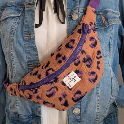 BANANE LEOPARD MARRON VIOLETTE