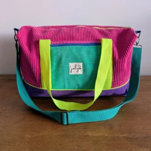 Sac week-end vintage velours