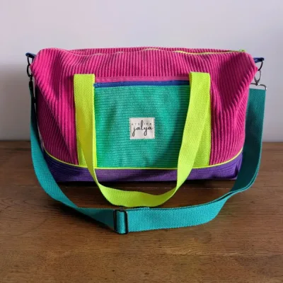 Sac week-end vintage velours
